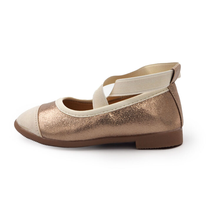 Girls Shoes for Special Occasion and Festive, Ballet Flat Shoes Dancer Style - Flat Upper (Beige rp4993 ) - Image 7
