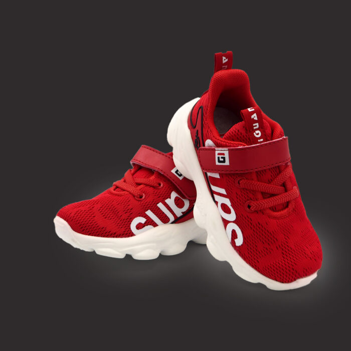 Children Light Weight Shoes, Boys & Girls Sport, Walk in, Casual Shoes, Breathable (red DN55) - Image 2