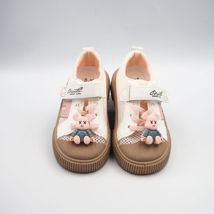 Flat Lovely Kids Shoes, Comfortable Canvas Non Slip Children's Shoes (Pink Bf21) - Image 3