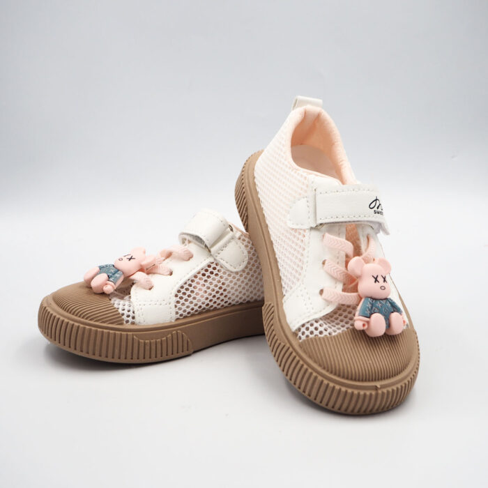 Flat Lovely Kids Shoes, Comfortable Canvas Non Slip Children's Shoes (Pink Bf21)
