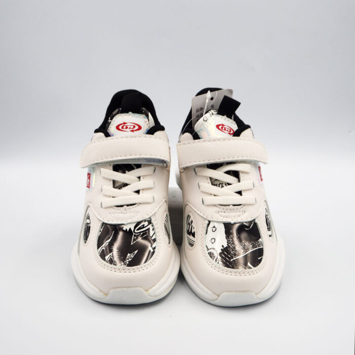 Fashion Kids Shoes Attractive Sneakers for Children Non Slip Soft Sole, Velcro Closure (white DN78) - Image 2