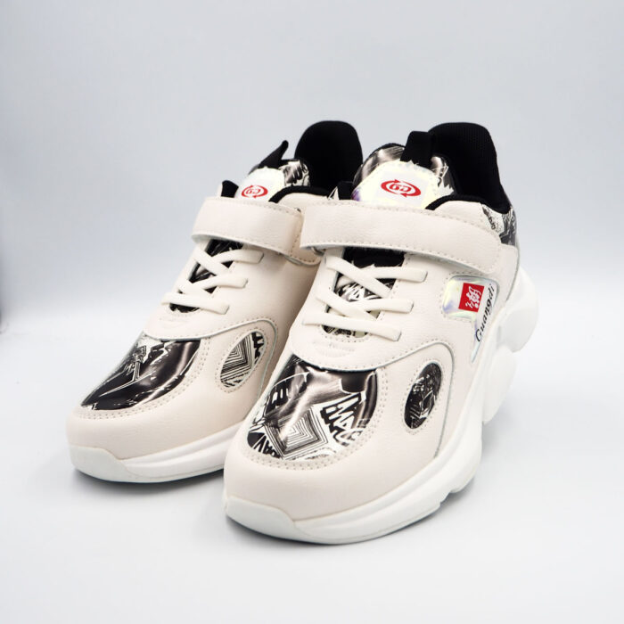 Fashion Girls Shoes Attractive Sneakers for Women - Wanita Non Slip Soft Sole, Velcro Closure (white cn78) - Image 3