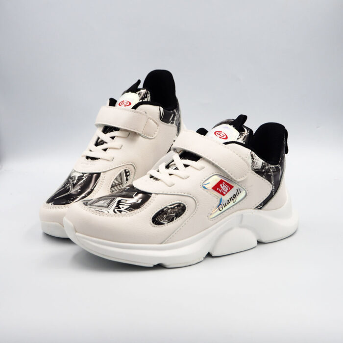 Fashion Girls Shoes Attractive Sneakers for Women - Wanita Non Slip Soft Sole, Velcro Closure (white cn78)