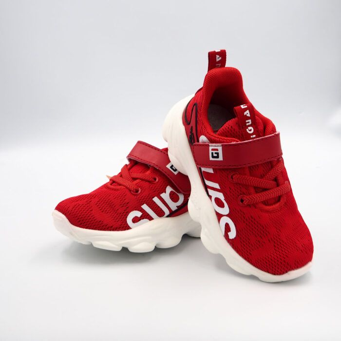 Children Light Weight Shoes, Boys & Girls Sport, Walk in, Casual Shoes, Breathable (red DN55)