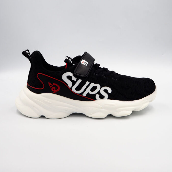 Chidlren Flat Shoes, Comfortable Lace UP for Boys and Girls (BLACK cn 55) - Image 4