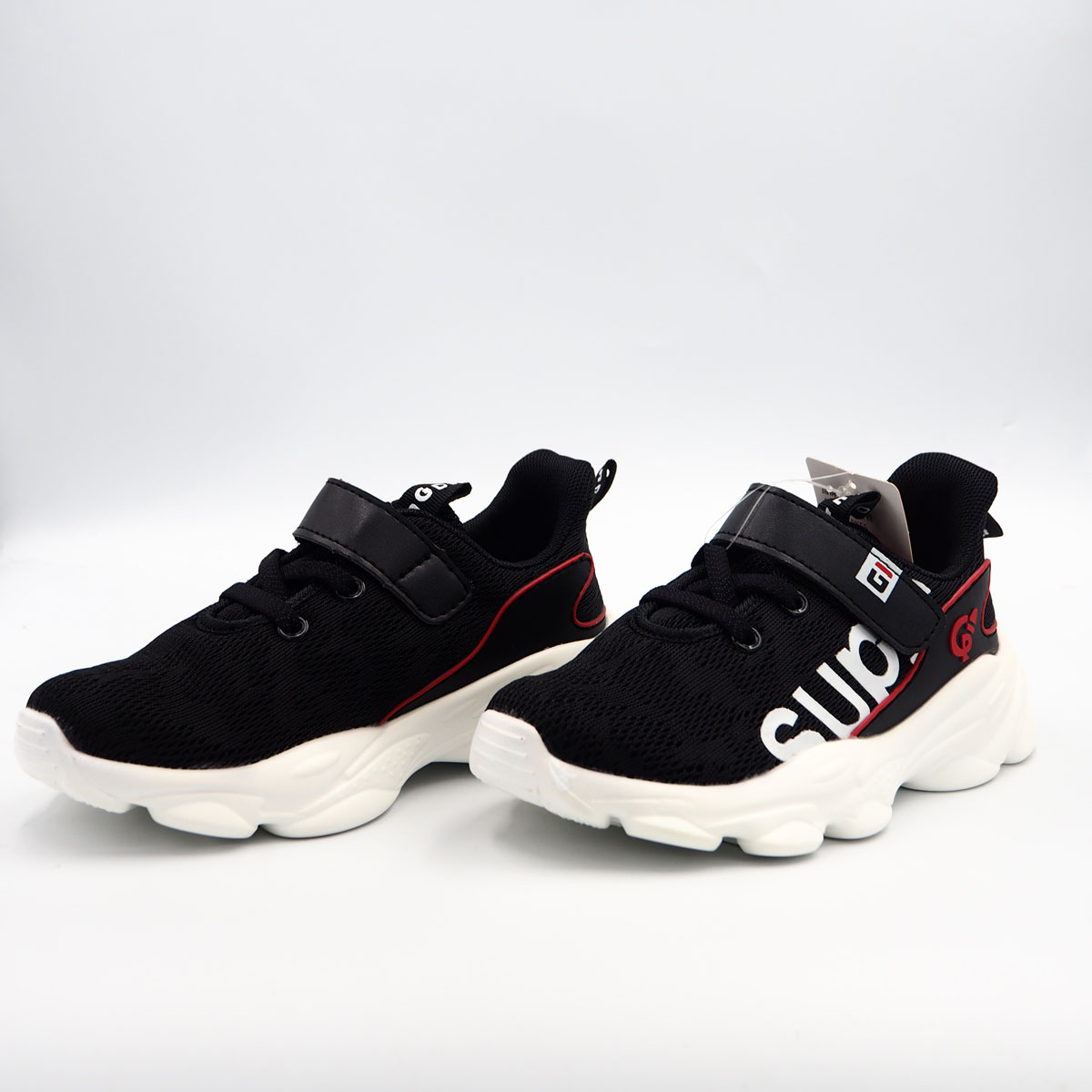 Children Light Weight Shoes, Boys & Girls Sport, Walk in, Casual Shoes Black, Breathable (DN55)