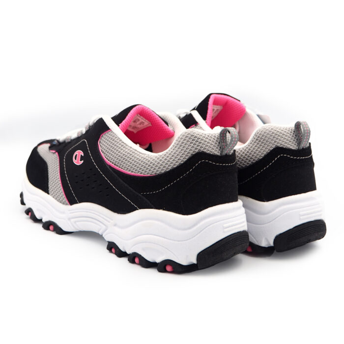 Champion Woment's Ahtletic Sneakers Shoes Black/pink Lace-UP Running Kasut (160638-Black -pink) - Image 4