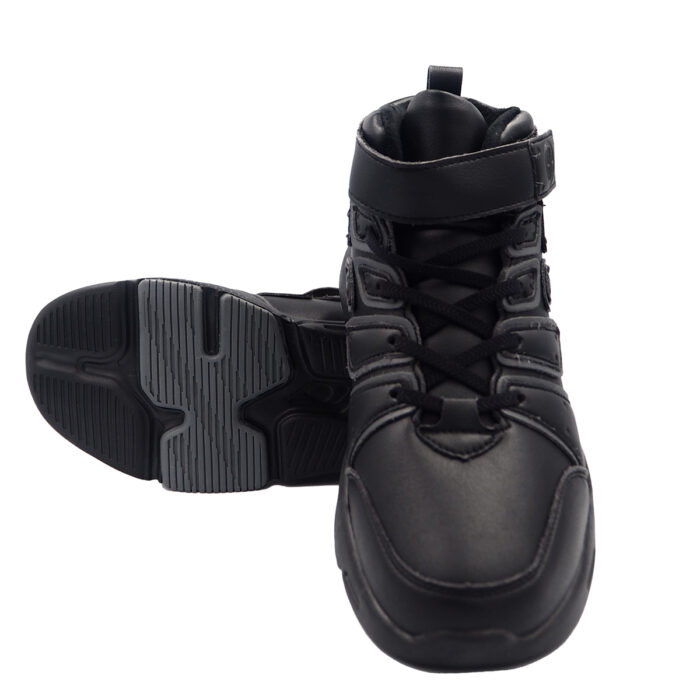 School Black Shoes Higher Upper Amercian Style - ready from Malaysia, Fashionable Boys Shoe - Kasut (laiku 1510-black) - Image 5