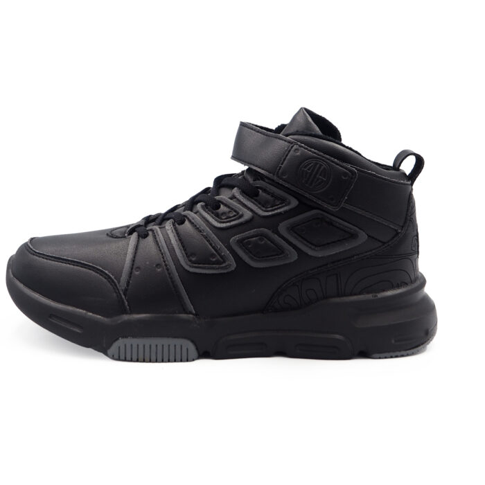 School Black Shoes Higher Upper Amercian Style - ready from Malaysia, Fashionable Boys Shoe - Kasut (laiku 1510-black) - Image 6