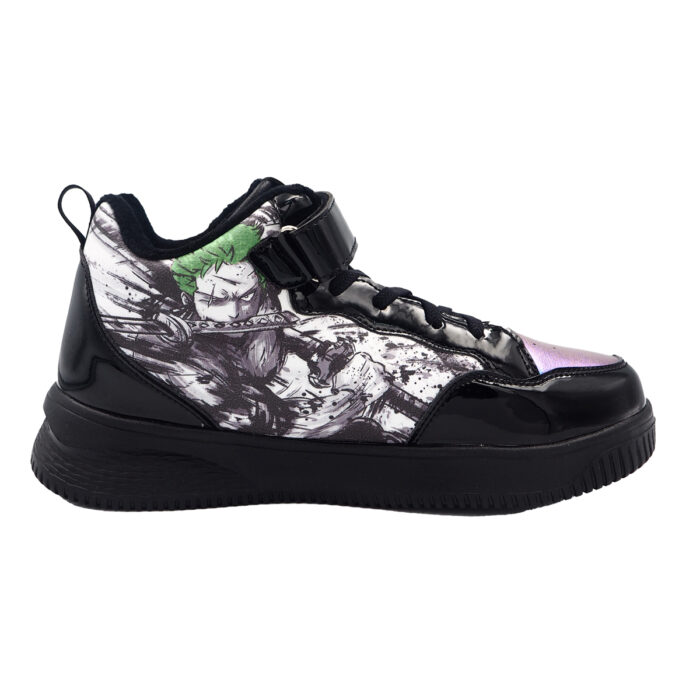 Glow in The Dark Sneakers For Ladies , Fashionable Printed Design Casual Sneakers For Girls (Laiku 9605-Black Glitter) - Image 8