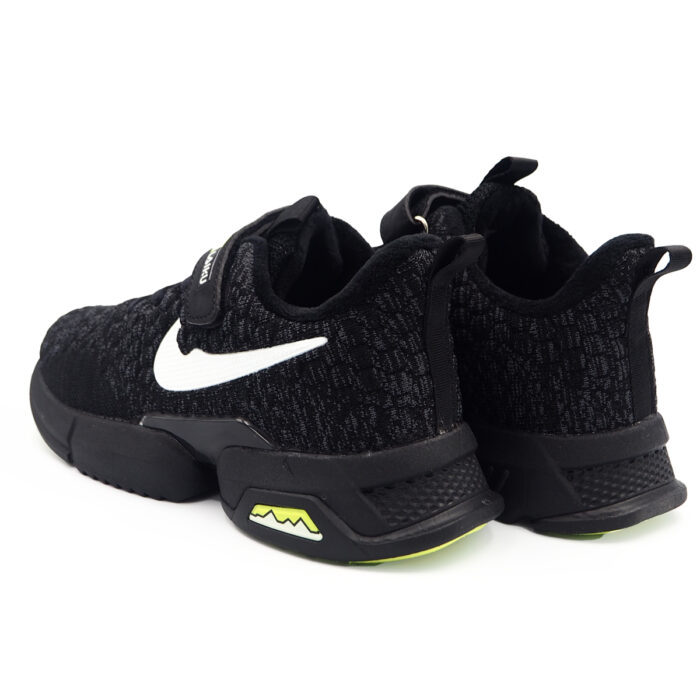 Laiku Fabric Sneakers with  Faux Fur for Boys & Girls School Shoes - Kids Kasut (laiku 9506-black) - Image 4