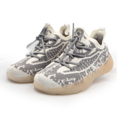Ready Stocks Boys Mesh Breathable Sports Shoes Fashionable - Casul Shoes( laiku 2102 white gray)