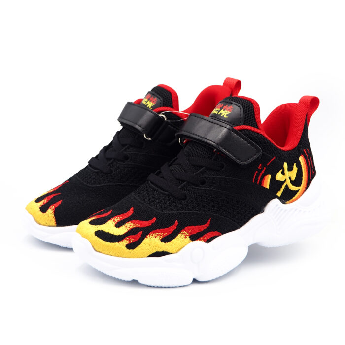 Woven Fabric Red Running Shoes Eva Outsole for Boys & Girls, Young Children, Women. Wanita Lelaki Kasut (kint815-red) - Image 3