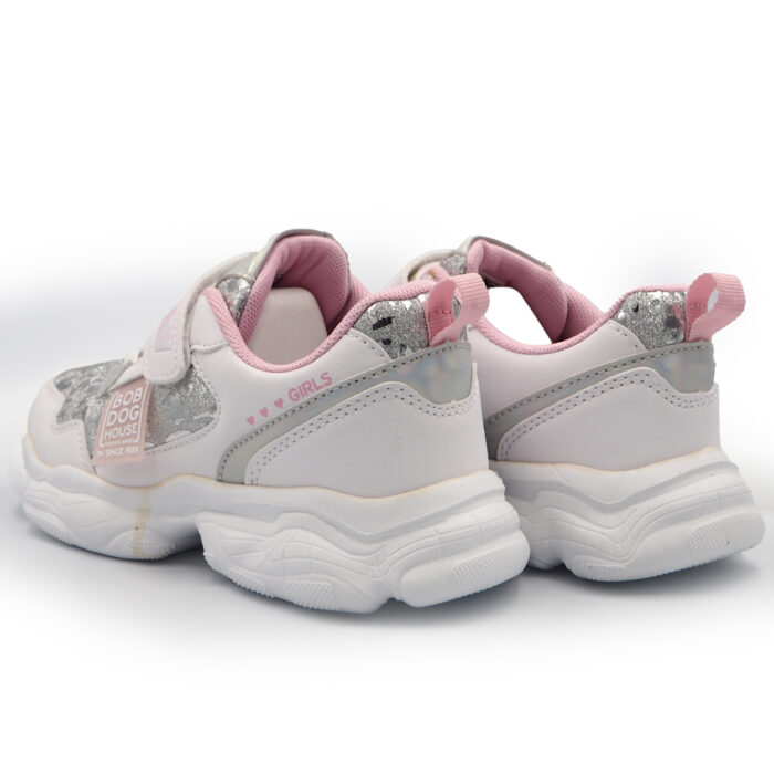 Ladies Stylish Platform Sole  Heelsneakers Women Chunky Shoes for Girls -( Wanita23257 white silver) - Image 4