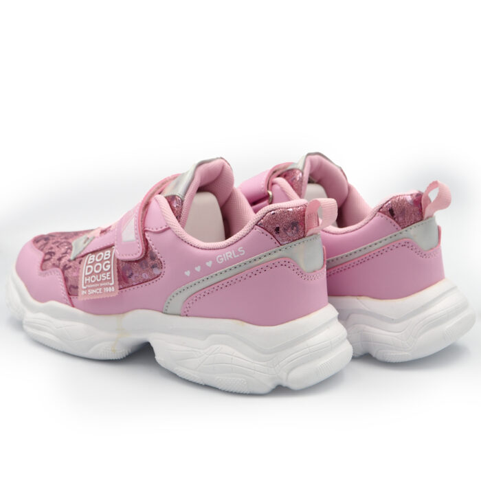 Special Occations Shoes for Young Girls, Glitter Printed Glossy Slip On Kasut Wanita (23257 - pink) - Image 4