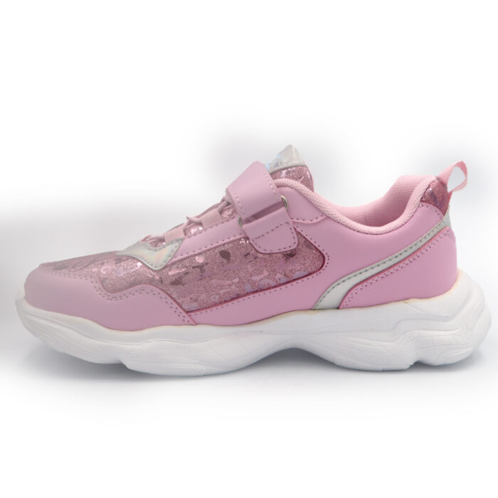 Special Occations Shoes for Young Girls, Glitter Printed Glossy Slip On Kasut Wanita (23257 - pink) - Image 6