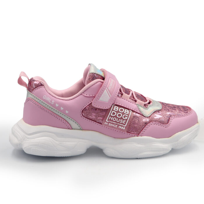 Special Occations Shoes for Young Girls, Glitter Printed Glossy Slip On Kasut Wanita (23257 - pink) - Image 7