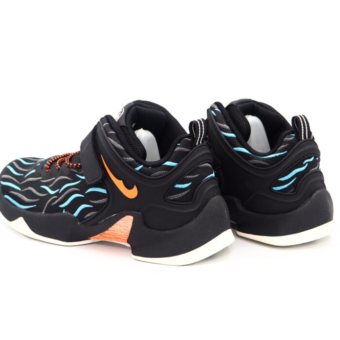 Boys & Girls American Style Shoes Ready Stocks Summer High Top Chock Absorption Black Blue babera( 1093923 -black-blue ) - Image 4