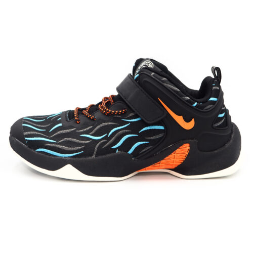 Boys & Girls American Style Shoes Ready Stocks Summer High Top Chock Absorption Black Blue babera( 1093923 -black-blue )