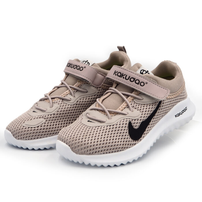 "K6572 Childrens Shoes Light  Weight Shoes for Girls , Gentel Design for Girls - Gray " - Image 3
