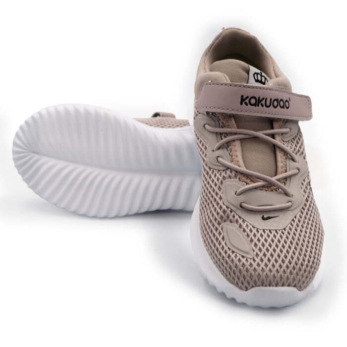 "K6572 Childrens Shoes Light  Weight Shoes for Girls , Gentel Design for Girls - Gray "