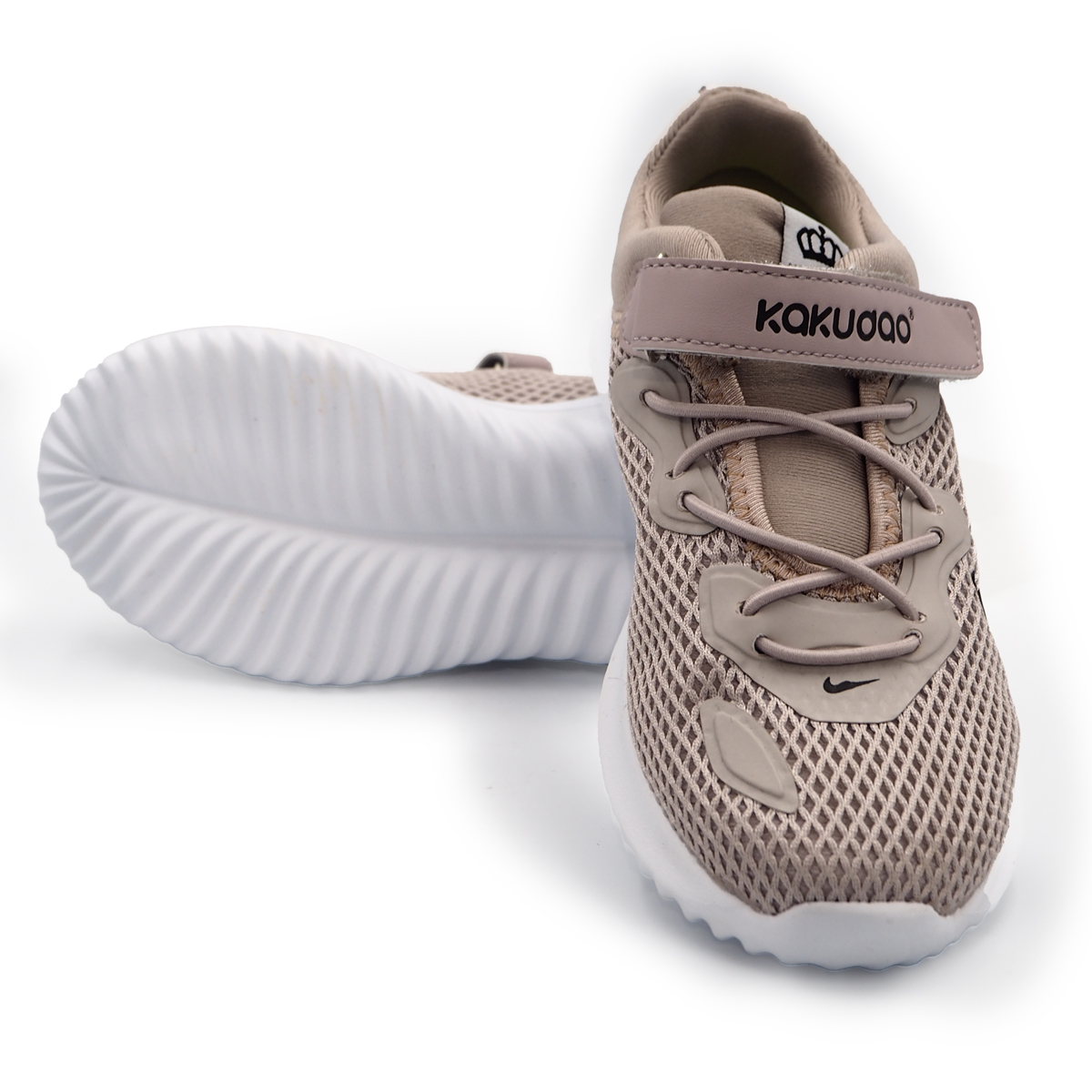 "K6572 Childrens Shoes Light  Weight Shoes for Girls , Gentel Design for Girls - Gray "