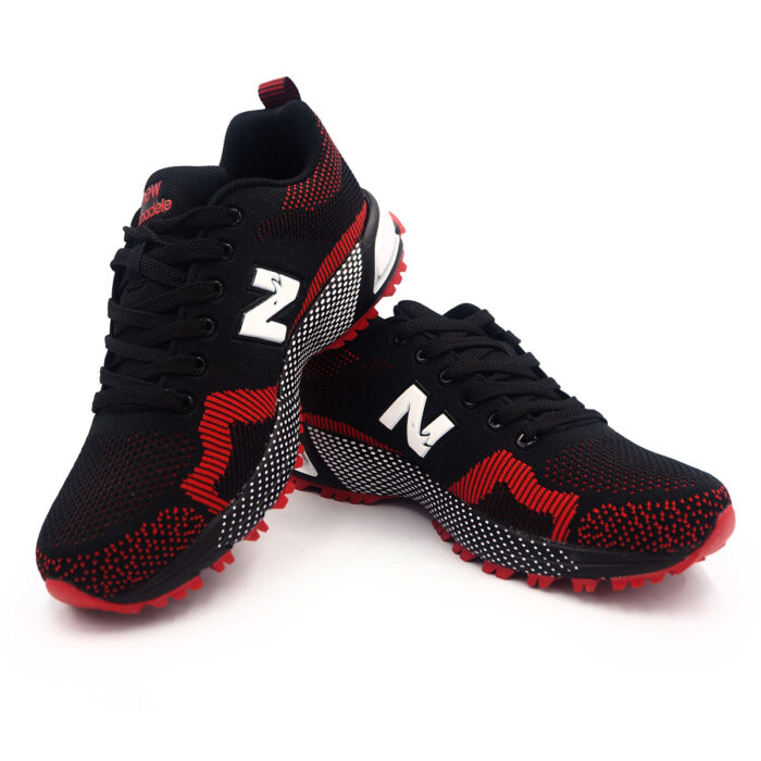 "Couple Outdoor Sport Shoes Running Hiking for Women Men Casul Sneakers (  wl23203-04-red black)"