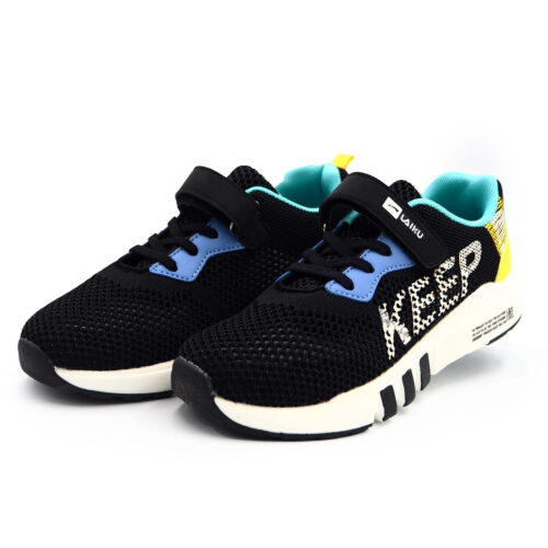 Boy's Sport Shoes, Light Weight, Brethable Black - Blue - Young Kasut Lelaki(9210 - Black Blue)