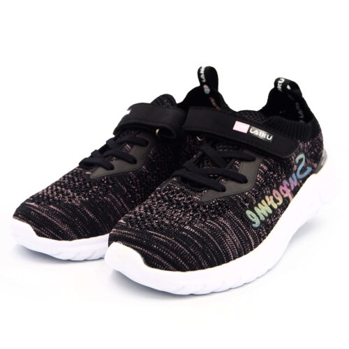 SupportiveStylish  Mesh Sneakers for Women - Girls, Casula and Walk in Kasut Wanita(9209 - black strips)
