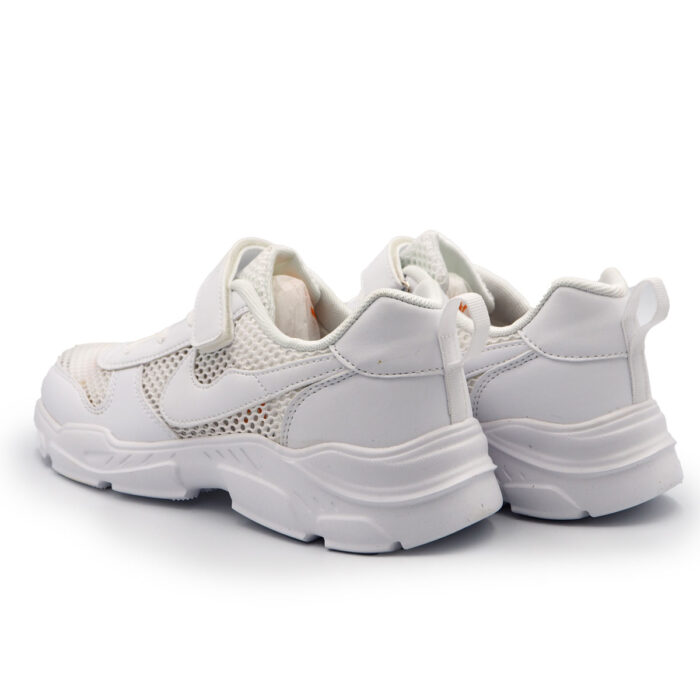 Laiku Modern Mesh & PU Streetwear Sneakers Lace-Up Shoes for Man, Boys - Kasut (1220-white) - Image 4