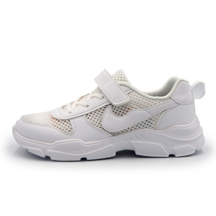 Laiku Modern Mesh & PU Streetwear Sneakers Lace-Up Shoes for Man, Boys - Kasut (1220-white) - Image 6