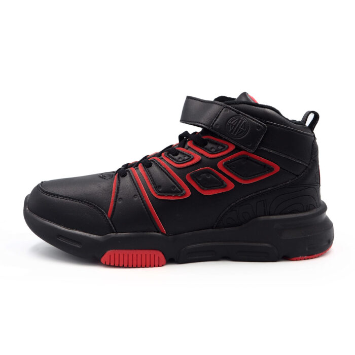 School Black Red Shoes Higher Upper Amercian Style - ready from Malaysia, Fashionable Boys Shoe - Kasut (laiku 1510-black) - Image 6