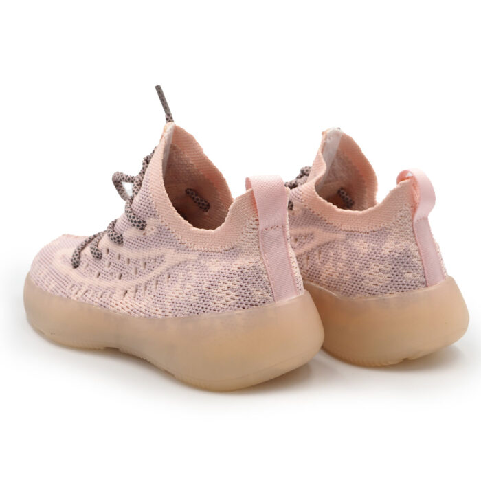 Laiku Girls Pink Shoe Kids’ Fabric Slip-On Sneakers with Laces for 3 5 Years Old for,  Kasut Boy (5102-pink) - Image 5
