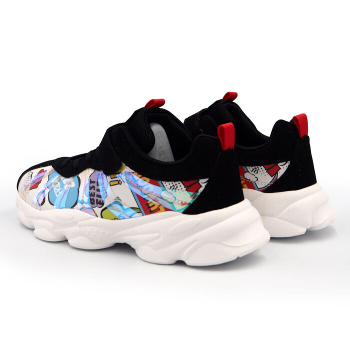 Fashion Sneakers with A PU Printed Upper, EVA Outsole, Lace-Up Closure, (1093679) - Image 4