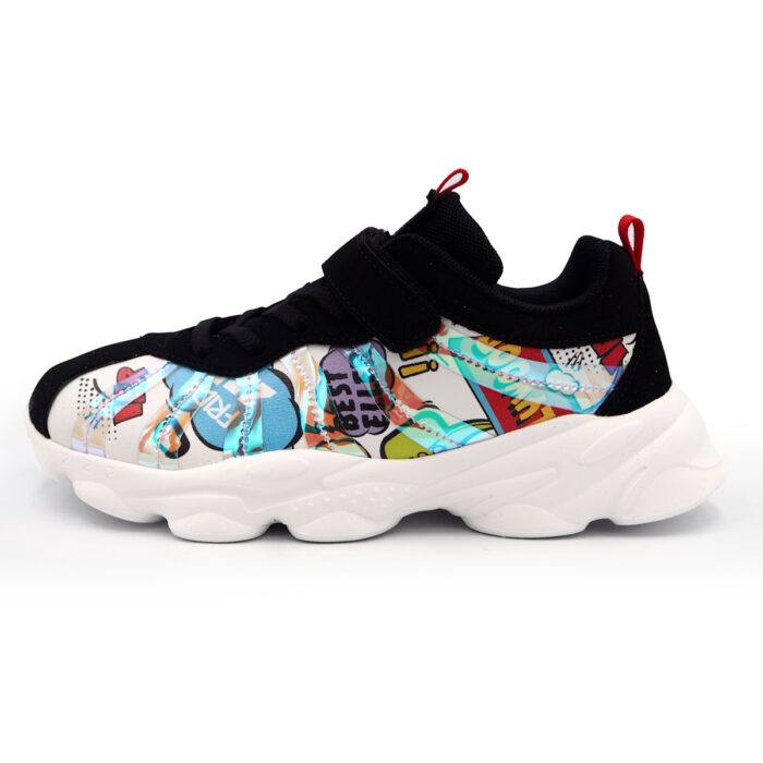 Fashion Sneakers with A PU Printed Upper, EVA Outsole, Lace-Up Closure, (1093679) - Image 6