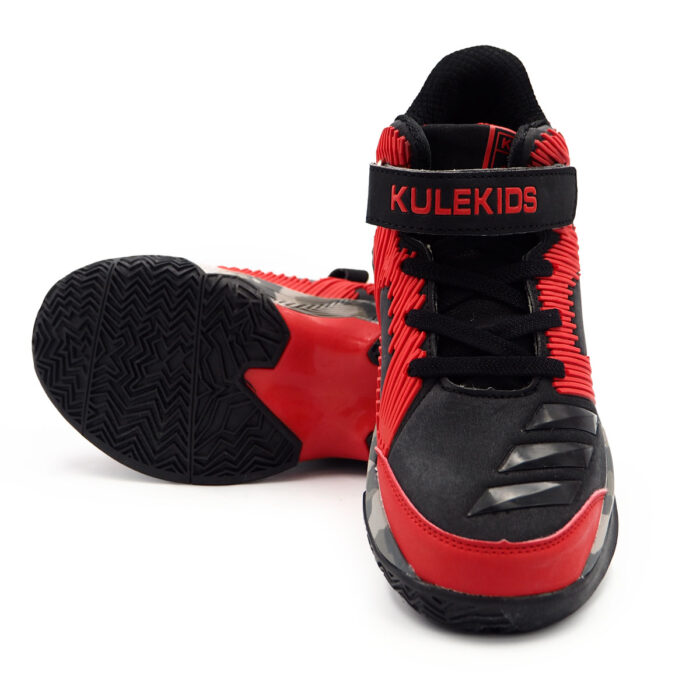 Cushion Training Shoes Athletic Shoes Anti-Slip Cushioning Synthetic For Man - Boys - Running ShoeB - KD5047Black Red - Image 4