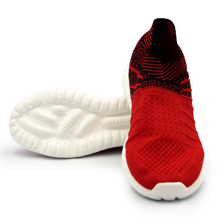 Kule Kids Running Shoes For Man & Lelaki Red Black Casual Shoes Walking Gym Jogging, Unisex KasutB - kz3142 Red Black - Image 5