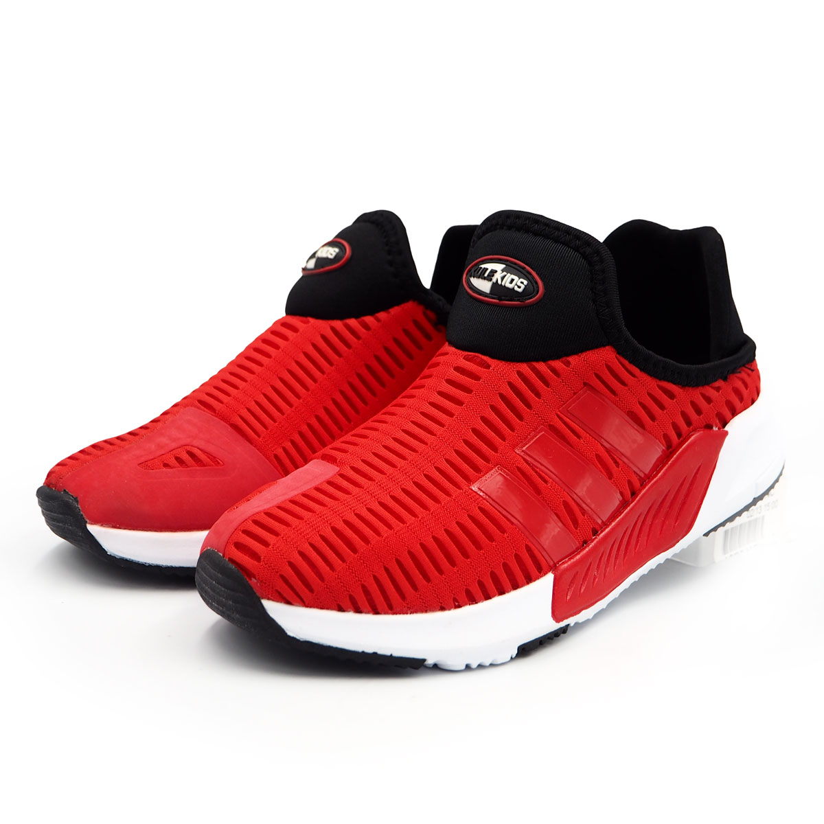 KULEKIDS Boys & Girls Red Black Shoes, Running Casula Light Weight Summer Kasut.(kz3160 - Red)
