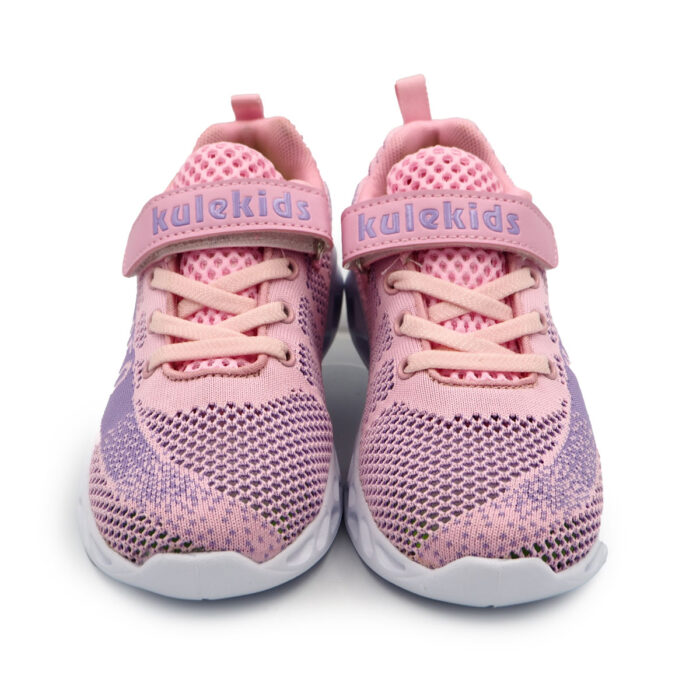 Kulelkids Pink and Purple Girls Sneakers Upper Mesh, Breathable for Casual and Running (B- kz3238 - pink) - Image 2