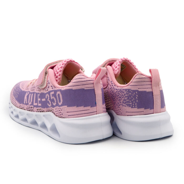 Kulelkids Pink and Purple Girls Sneakers Upper Mesh, Breathable for Casual and Running (B- kz3238 - pink) - Image 4