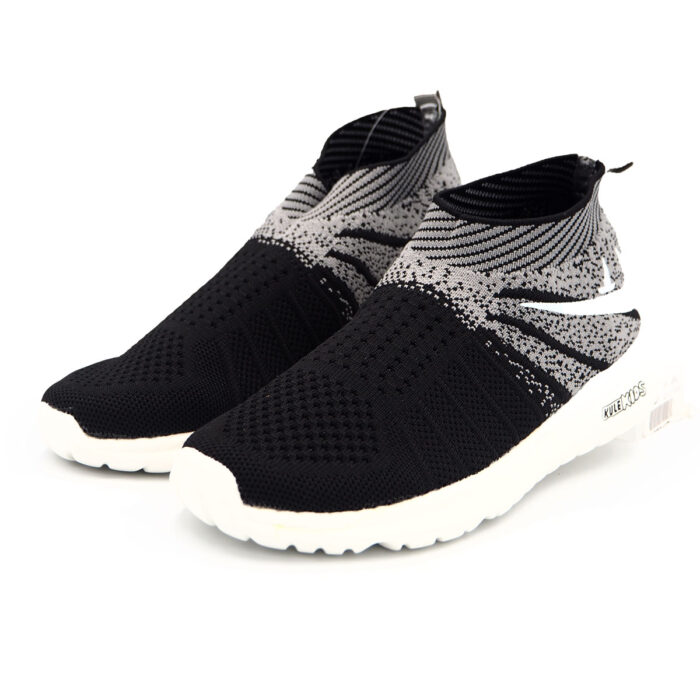 KULEKIDS Slip On Sneakers Boys & Girls Fabric Mesh Shoes, Kasut Young Slip On Shoe ( kz3142-black)
