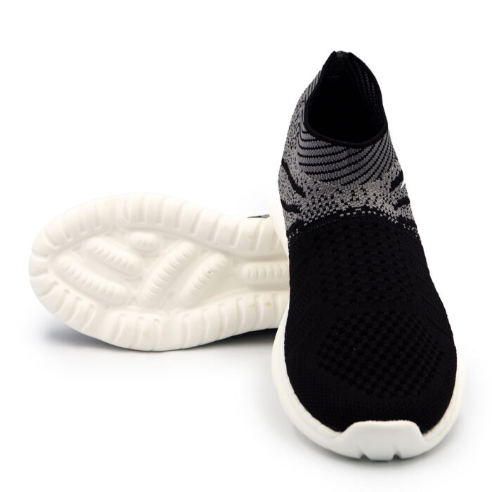 KULEKIDS Slip On Sneakers Boys & Girls Fabric Mesh Shoes, Kasut Young Slip On Shoe ( kz3142-black) - Image 5