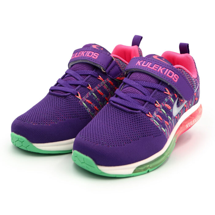 Kule Kids Girls Trainers Shoes Child School Sneakers Casual Fashion Outdoor Indoor Comfort Non Slip Mesh Flat Shoes Spring Summer Fall Pink PurpleB - kz3139 - purple