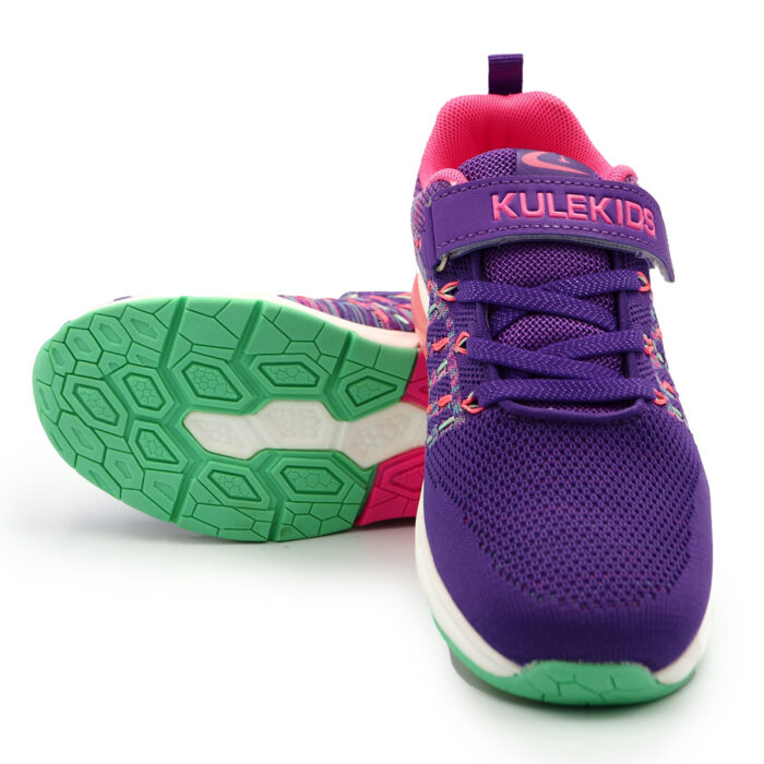 Kule Kids Girls Trainers Shoes Child School Sneakers Casual Fashion Outdoor Indoor Comfort Non Slip Mesh Flat Shoes Spring Summer Fall Pink PurpleB - kz3139 - purple - Image 5