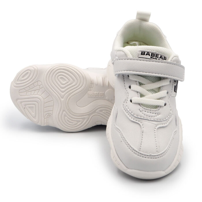 Babear: Casul Shoe For Children Clean Lines & Comfort in White Casual Shoes (Sizes 26-30 EUR)(B- 1093536 white) - Image 5