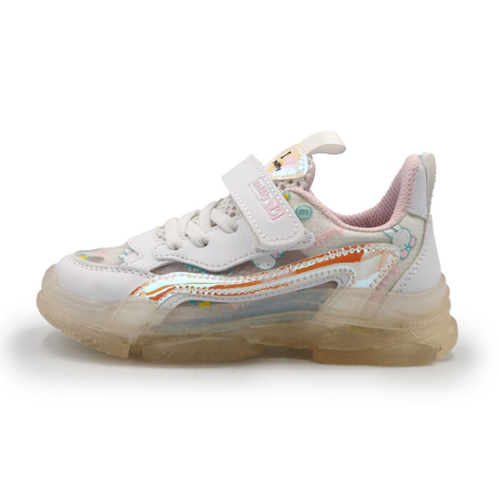 Miffy  Light in the Dark Shoes for Girls - Blink Light on Wlak Sneakers PU leather B- 62096 - white - Image 6