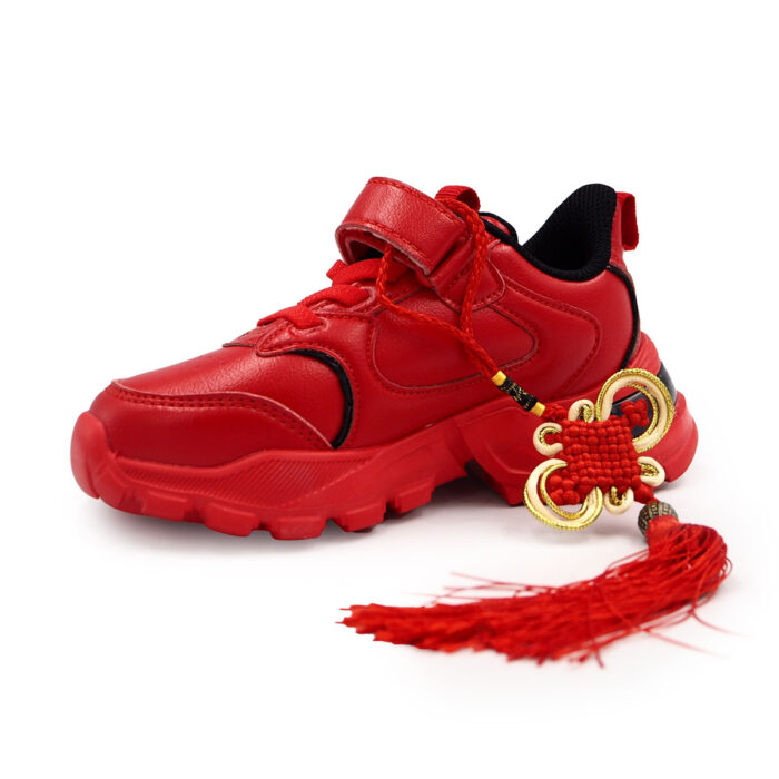 Miffy Rabit Children's Casual Red PU Leather Light Comfortable Tennis Shoes (B- 61726 - Red) - Image 7