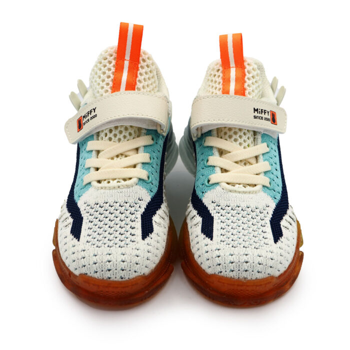 Children's Shoes Boys Summer and Autumn Mesh Breathable Lightweight Children's Shoes Middle School StudentB- 62116 white - Image 2