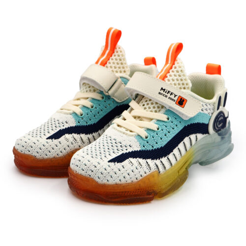 Children's Shoes Boys Summer and Autumn Mesh Breathable Lightweight Children's Shoes Middle School StudentB- 62116 white