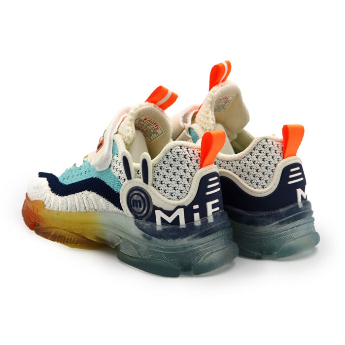 Children's Shoes Boys Summer and Autumn Mesh Breathable Lightweight Children's Shoes Middle School StudentB- 62116 white - Image 4